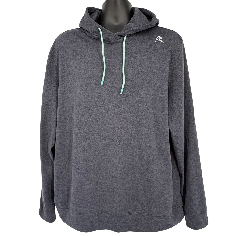 Rhoback Performance Hoodie Mens LG Gray Activewear Golf Preppy Stretch Luxury